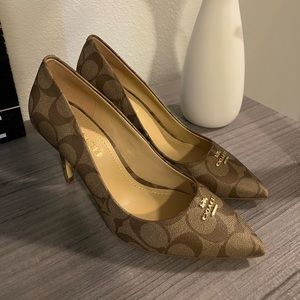 Alyce Coach Signature Canvas Pumps